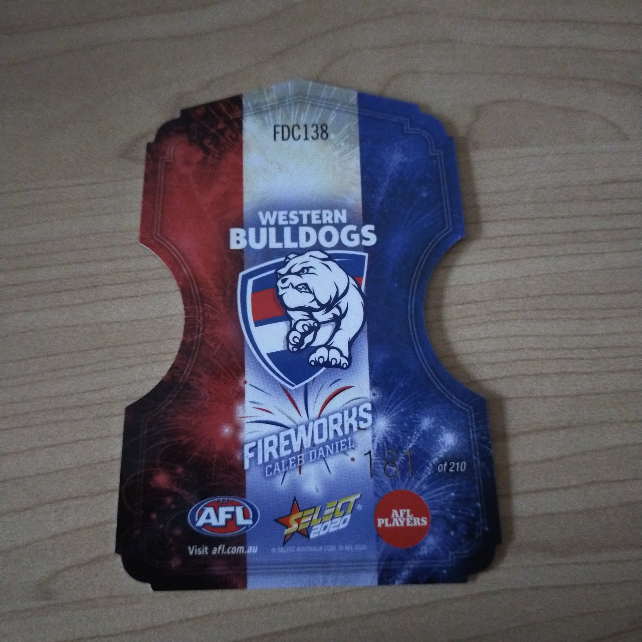 2020 Select Footy Stars Fireworks Caleb Daniel Western Bulldogs No. 181/210