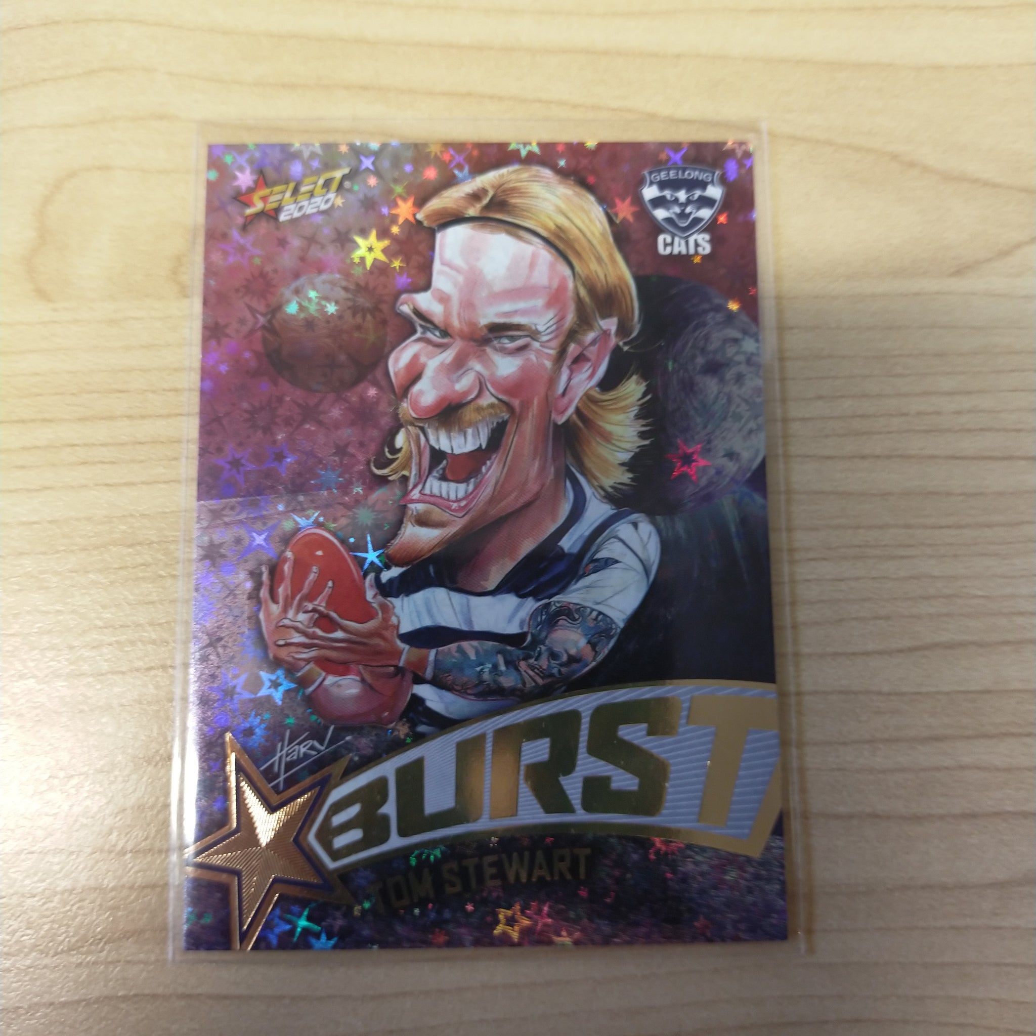 2020 Select Footy Stars Galactic Starburst Geelong Tom Stewart No. 099/210