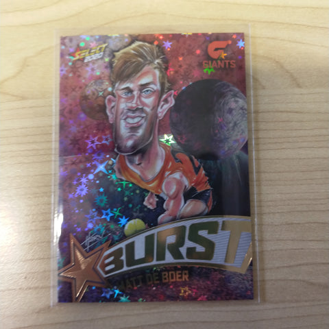 2020 Select Footy Stars Galactic Starburst GWS Giants Matt De Boer LOW NUMBER No. 006/210