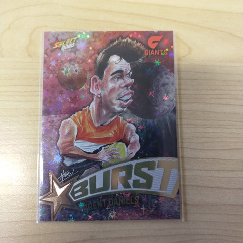 2020 Select Footy Stars Galactic Starburst GWS Giants Brent Daniels No. 038/210