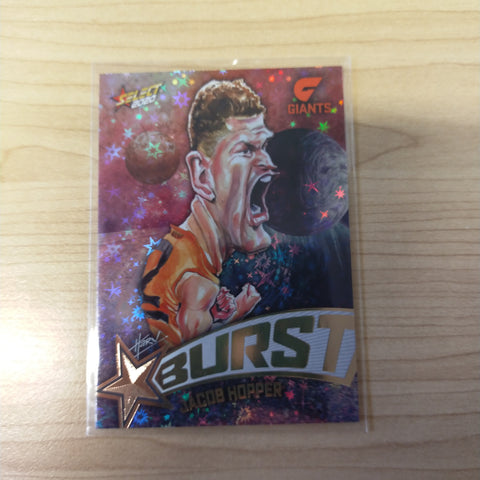 2020 Select Footy Stars Galactic Starburst GWS Giants Jacob Hopper No. 095/210