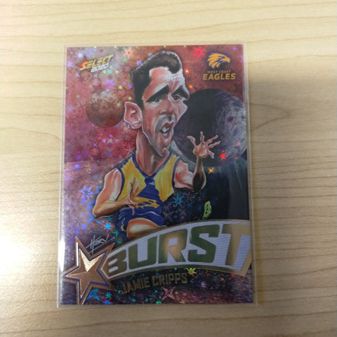 2020 Select Footy Stars Galactic Starburst West Coast Jamie Cripps No. 043/210