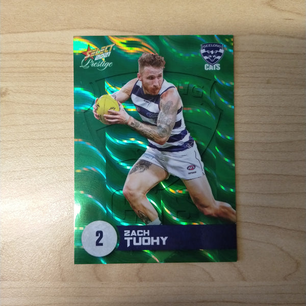 2021 AFL Select Prestige Green Parallel Zach Tuohy Geelong No.22/60