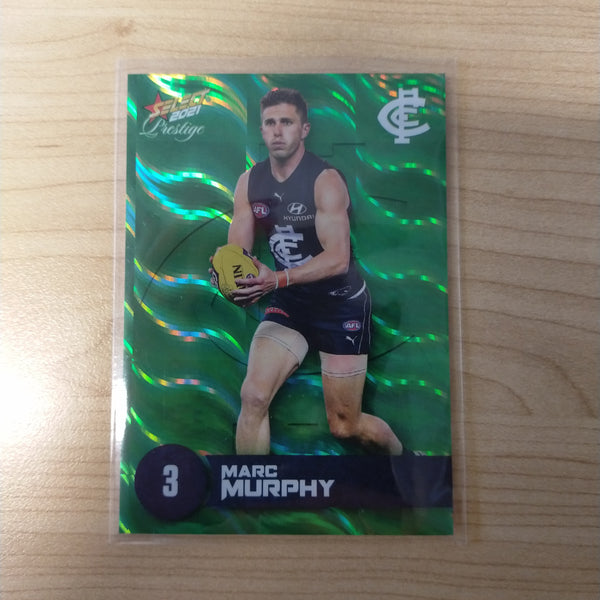 2021 AFL Select Prestige Green Parallel Marc Murphy Carlton No.50/60