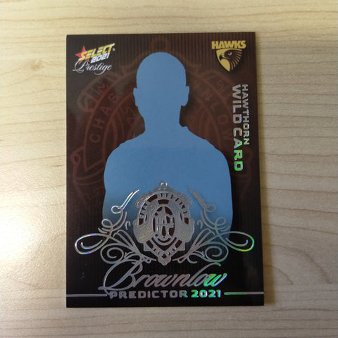 2021 AFL Select Prestige Platnium Brownlow Predictor Hawthorn Wildcard No.60/60