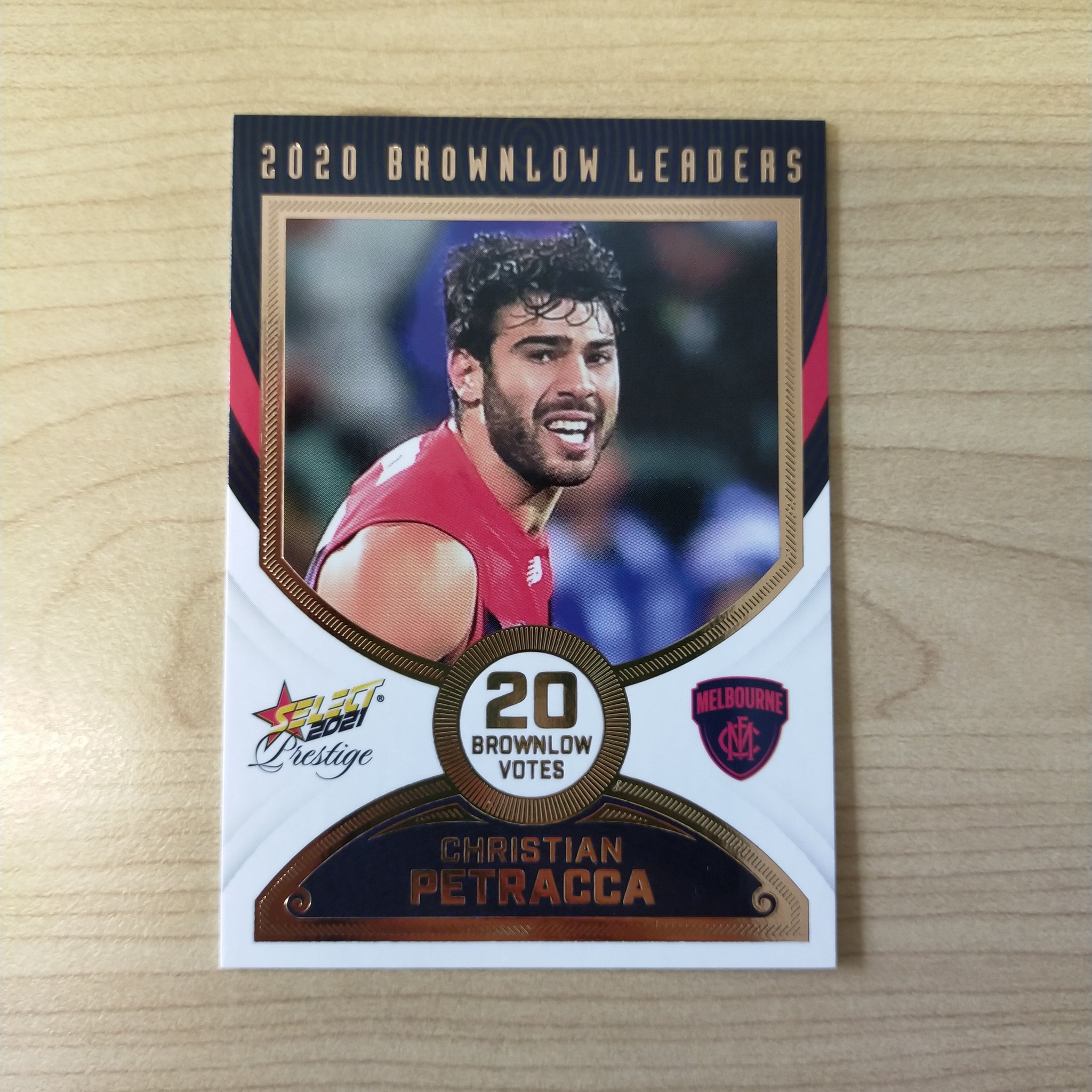 2021 AFL Select Prestige Brownlow Leaders Christian Petracca Melbourne No.24/80