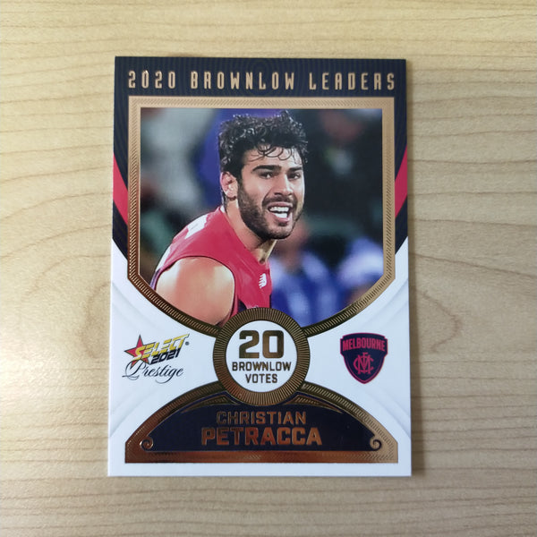 2021 AFL Select Prestige Brownlow Leaders Christian Petracca Melbourne No.24/80