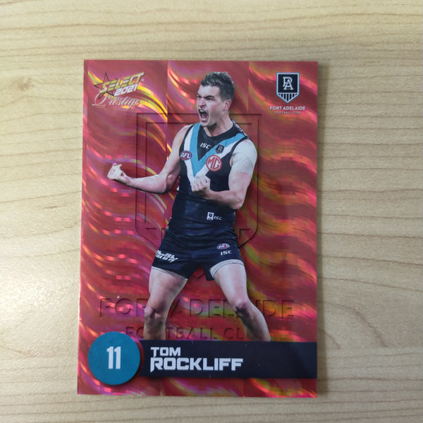 2021 AFL Select Prestige Red Parallel Tom Rockliff Port Adelaide LOW NUMBER No.003/210