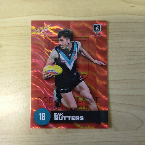 2021 AFL Select Prestige Red Parallel Zak Butters Port Adelaide LOW NUMBER No.009/210
