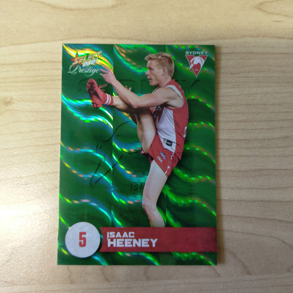 2021 AFL Select Prestige Green Parallel Isaac Heeney Sydney LOW NUMBER No.001/60