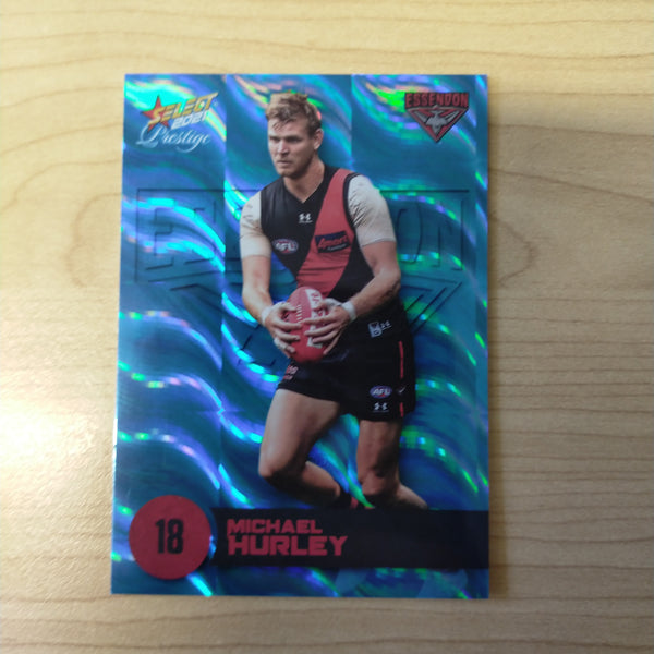 2021 AFL Select Prestige Blue Parallel Michael Hurley Essendon No.112/125
