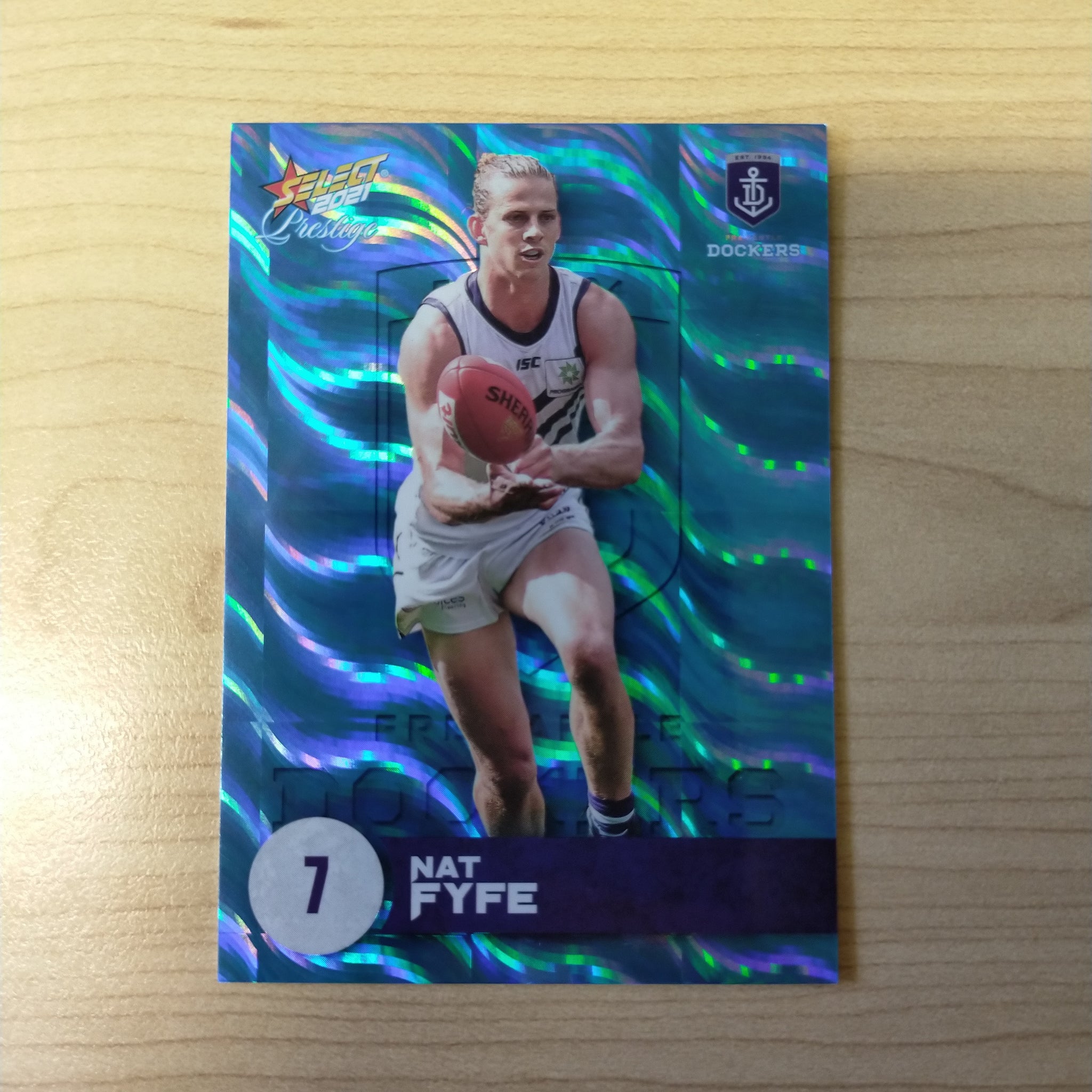 2021 AFL Select Prestige Blue Parallel Nat Fyfe Fremantle No.53/125