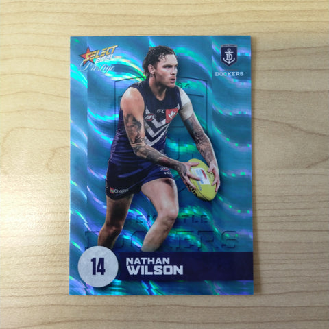 2021 AFL Select Prestige Blue Parallel Nathan Wilson Fremantle No.42/125