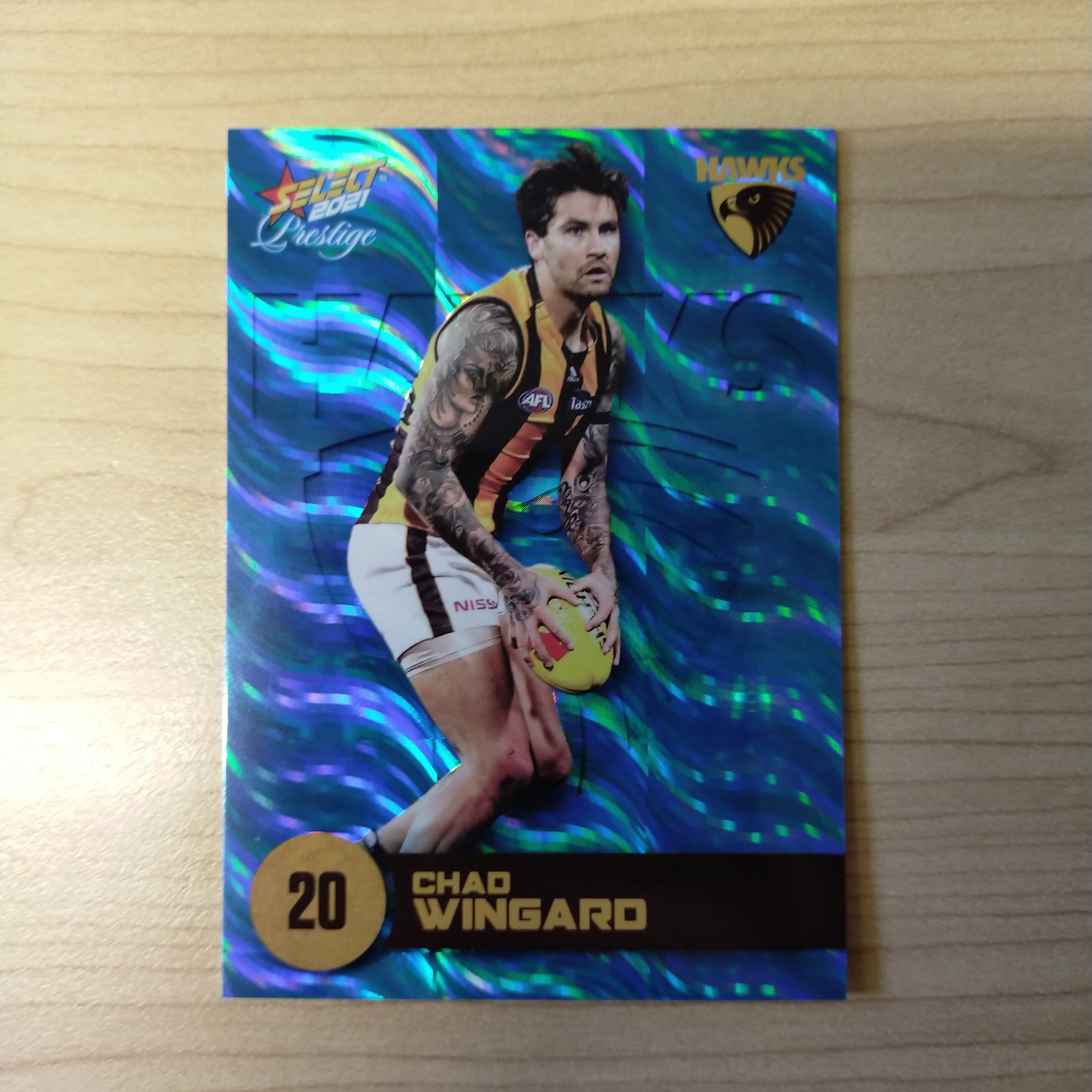 2021 AFL Select Prestige Blue Parallel Chad Wingard Hawthorn No.84/125