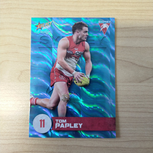 2021 AFL Select Prestige Blue Parallel Tom Papley Sydney No.109/125