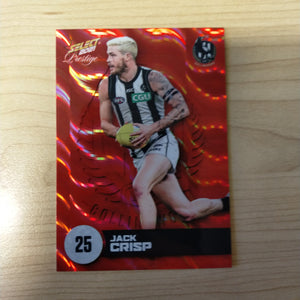 2021 AFL Select Prestige Red Parallel Jack Crisp Collingwood No.45/210