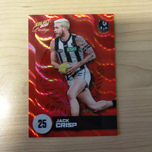 2021 AFL Select Prestige Red Parallel Jack Crisp Collingwood No.45/210