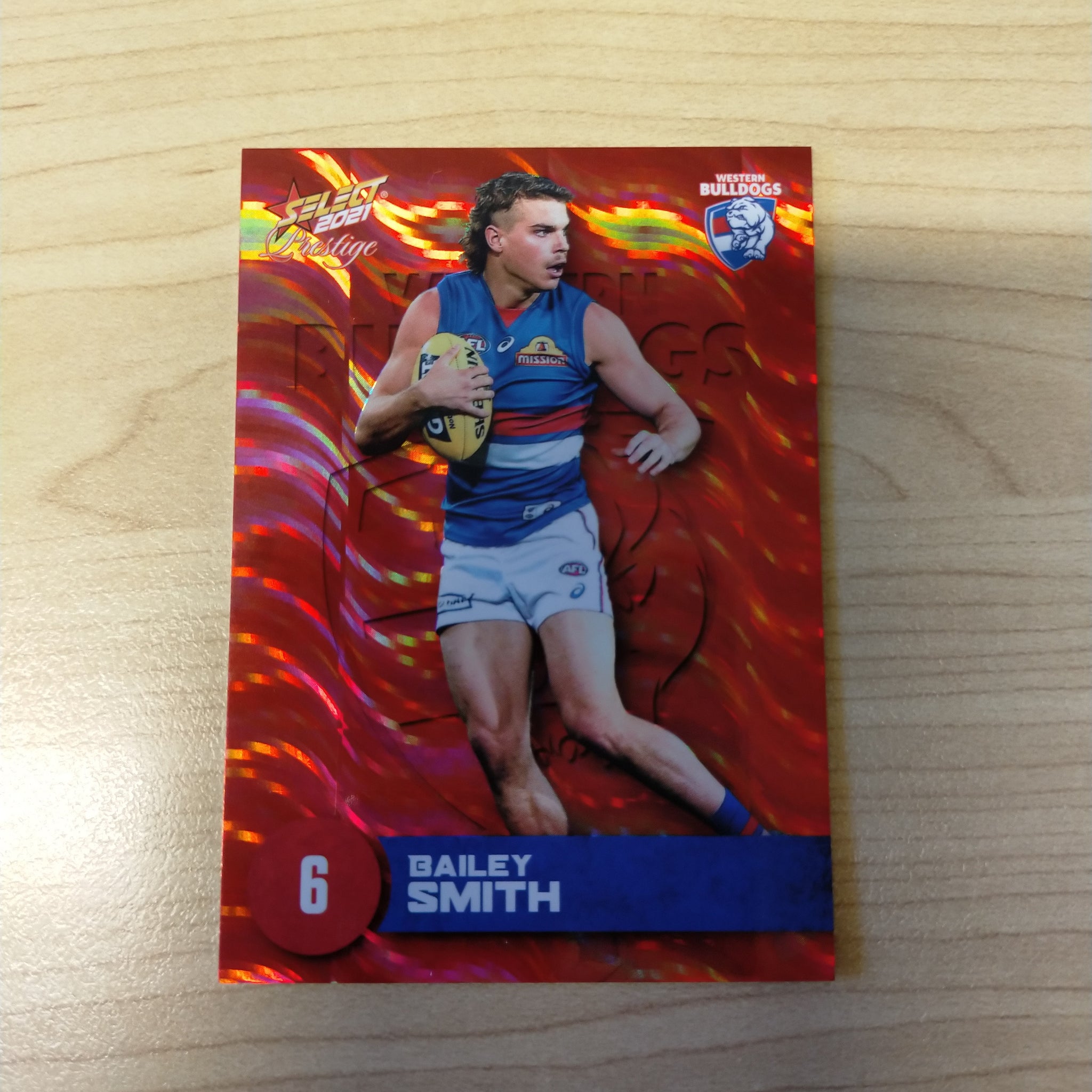 2021 AFL Select Prestige Red Parallel Bailey Smith Western Bulldogs No.178/210