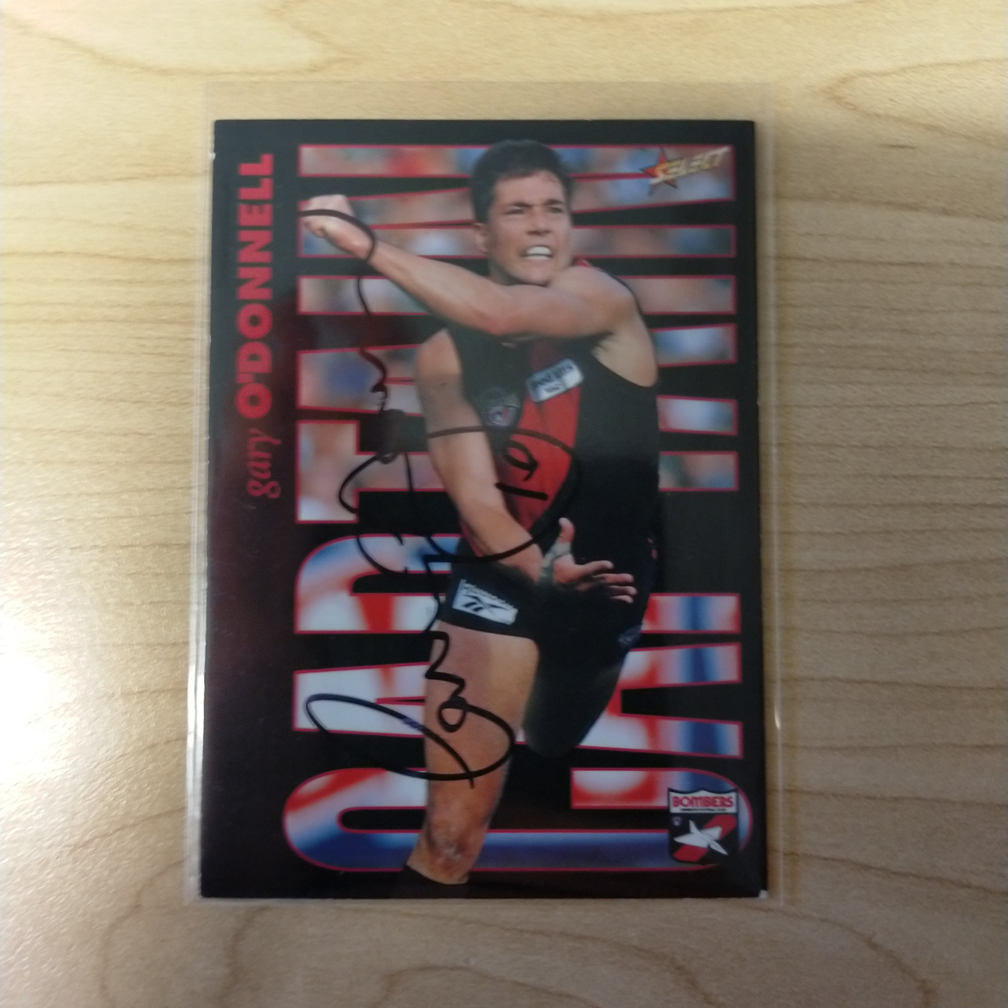 1996 Select AFL Centenary AFLPA Captain Gary O'Donnell Essendon No.279 Hand Signed Card