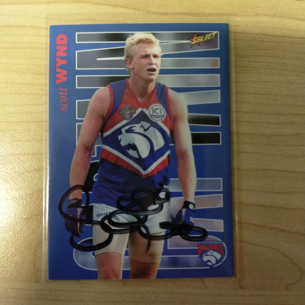 1996 Select AFL Centenary AFLPA Captain Scott Wynd Western Bulldogs No.307 Hand Signed Card