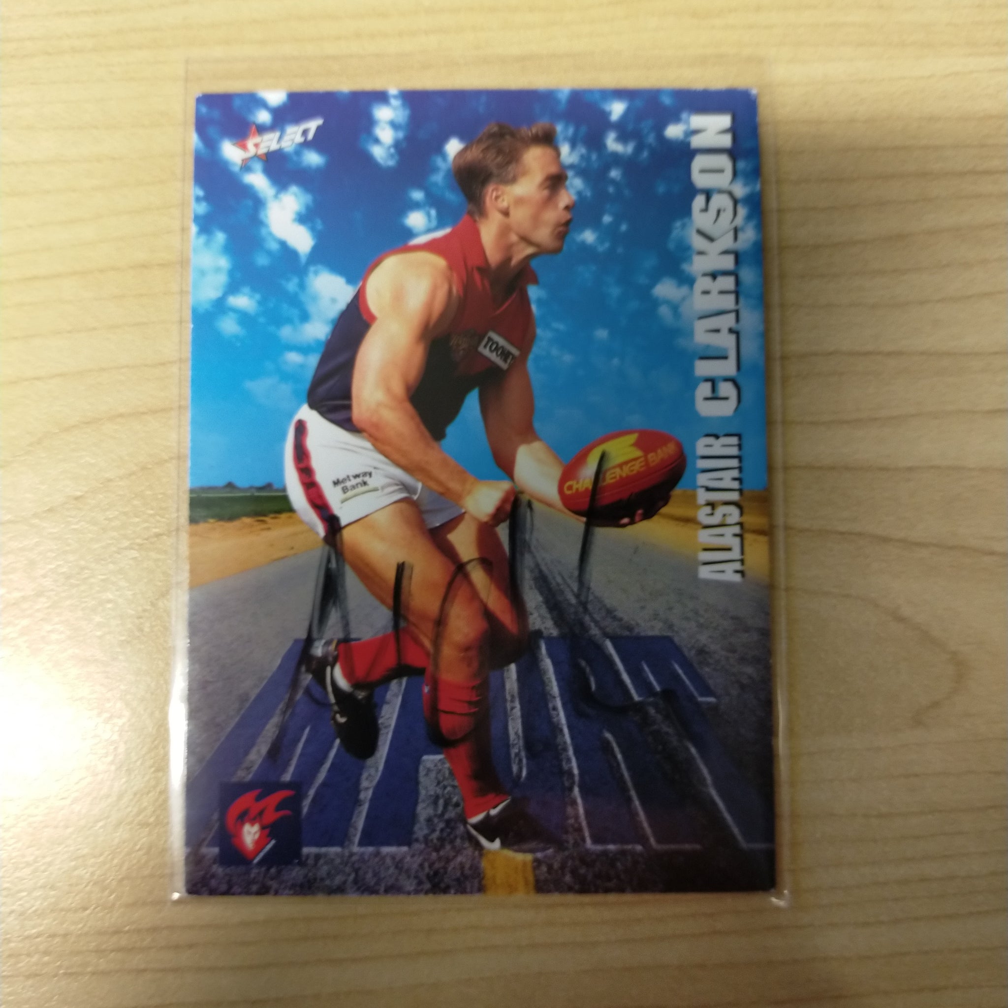 1996 Select AFL Centenary AFLPA Import Alastair Clarkson Melbourne No.331 Hand Signed Card