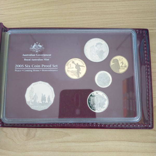 Australia 2005 Royal Australian Mint Proof Year Coin Set 60th Anniversary End of WWII