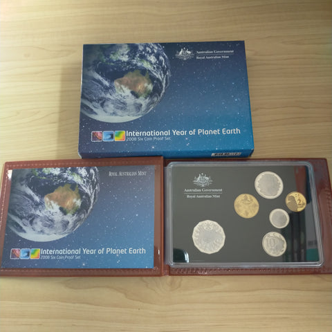 Australia 2008 Royal Australian Mint Proof Year 6 Coin Set International Year of Planet Earth