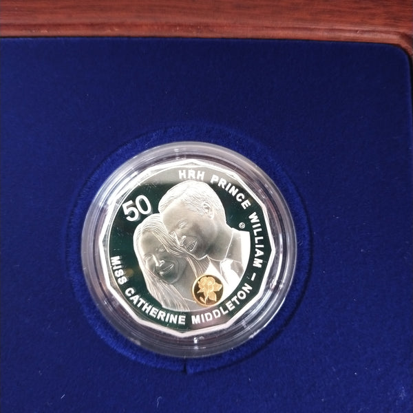 Australia 2011 Royal Australian Mint Fifty Cents 50c Royal Wedding Gold Plated Silver Proof Coin Set