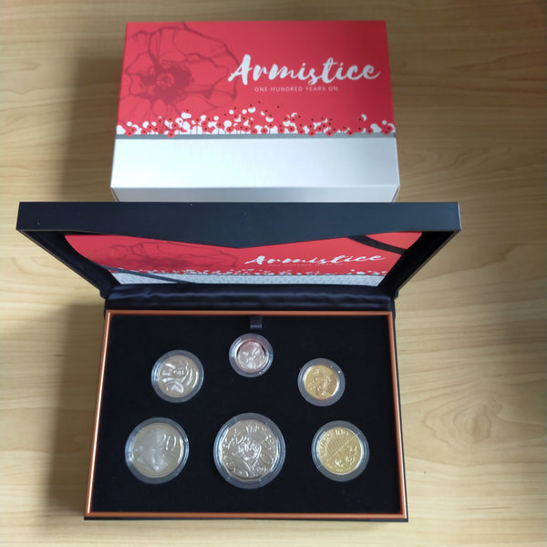 Australia 2018 Royal Australian Mint Proof Year Coin Set Armistice 100 Years On