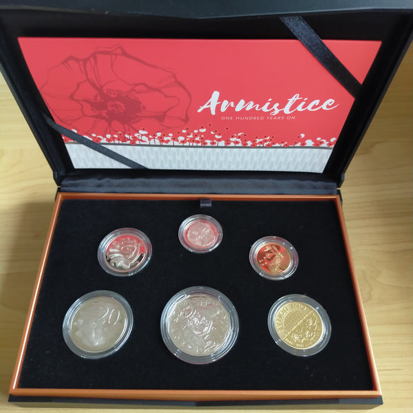 Australia 2018 Royal Australian Mint Proof Year Coin Set Armistice 100 Years On