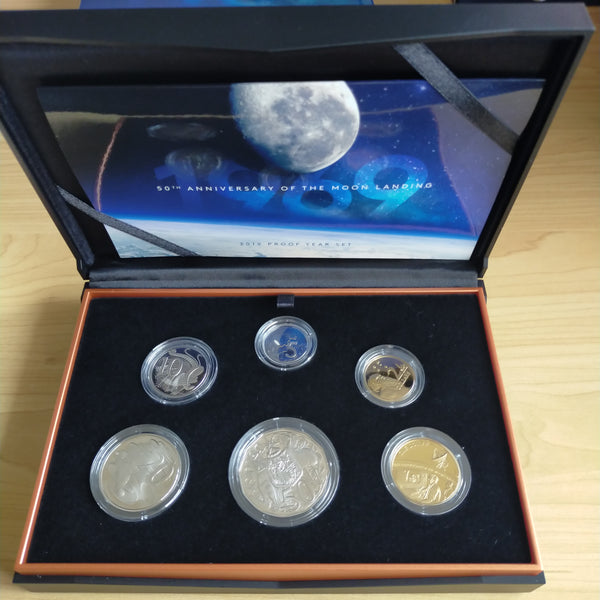 Australia 2019 Royal Australian Mint Proof Year Coin Set 50th Anniversary of the Moon Landing