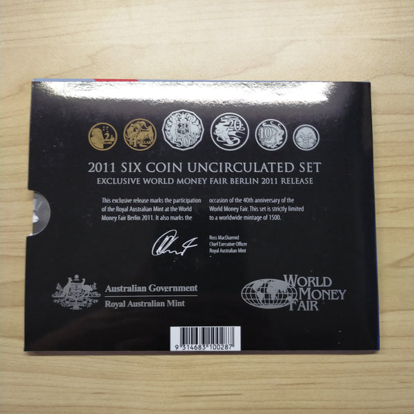 Australia 2011 Royal Australian Mint World Money Fair Berlin Exclusive Release Uncirculated Year Coin Set