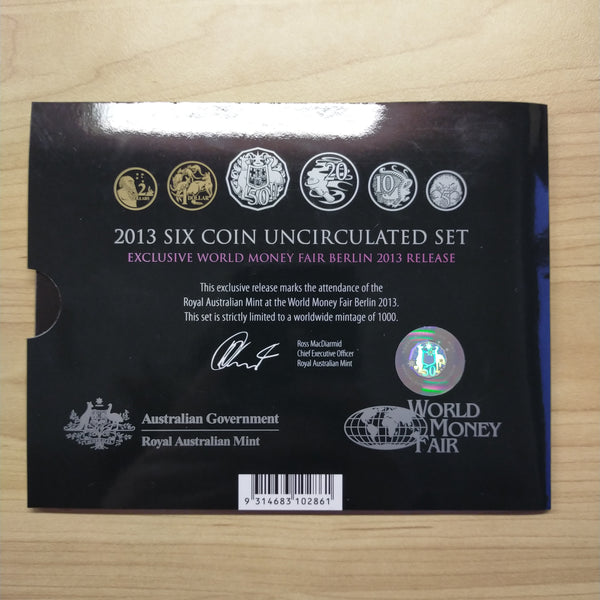 Australia 2013 Royal Australian Mint World Money Fair Berlin Exclusive Release Uncirculated Year Coin Set