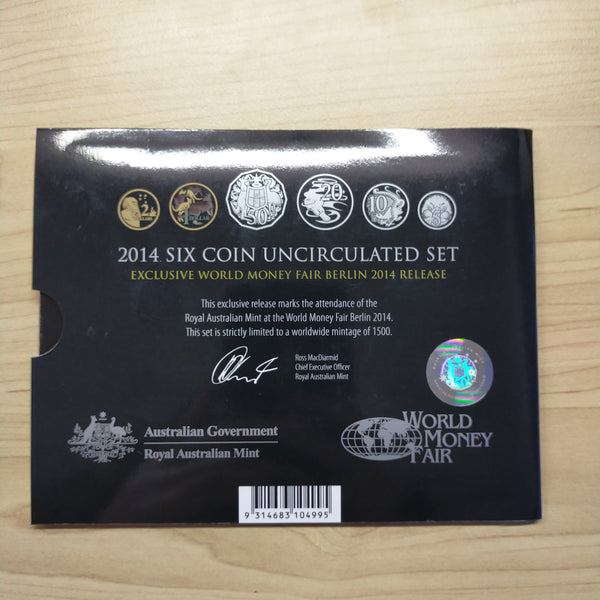 Australia 2014 Royal Australian Mint World Money Fair Berlin Exclusive Release Uncirculated Year Coin Set