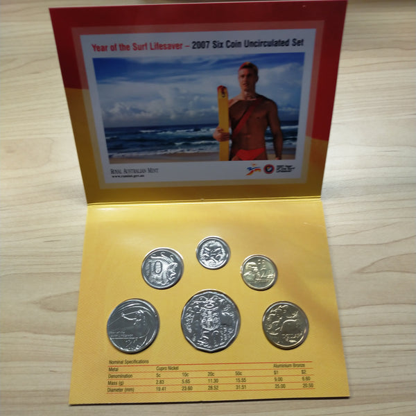 Australia 2007 Royal Australian Mint World Money Fair Berlin Overprint Uncirculated Year Coin Set