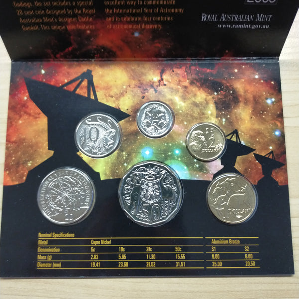 Australia 2009 Royal Australian Mint International Year of Astronomy Uncirculated Set