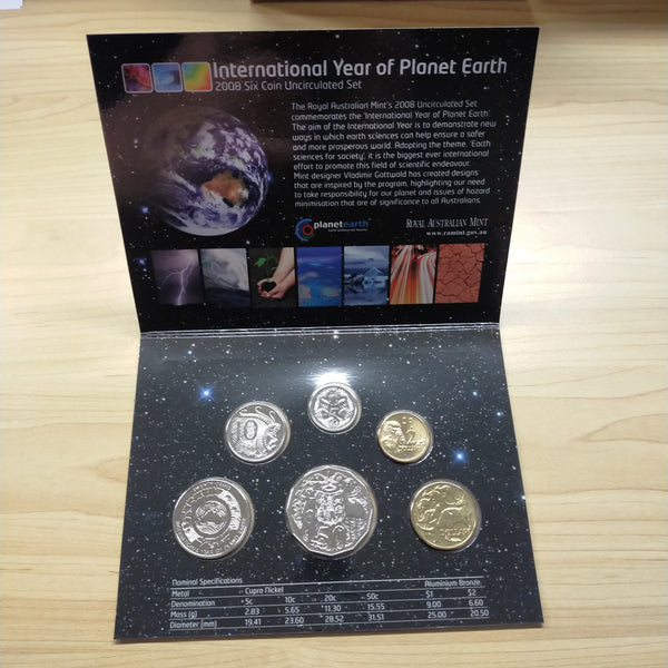 Australia 2008 Royal Australian Mint International Year of Planet Earth Uncirculated set