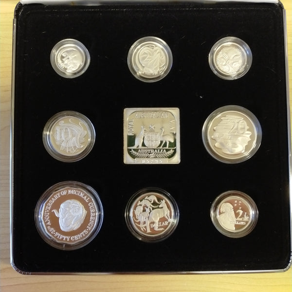 Australia 1991 Royal Australian Mint Masterpieces In Silver, Silver Jubilee Set 9 Coin Set