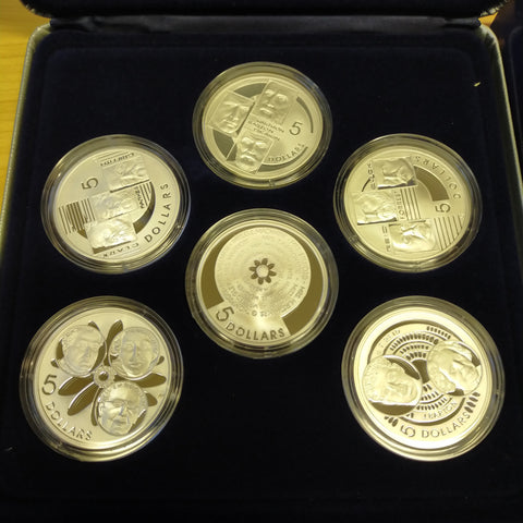 Australia 2001 Royal Australian Mint Masterpieces In Silver Federation 6 Coin Set