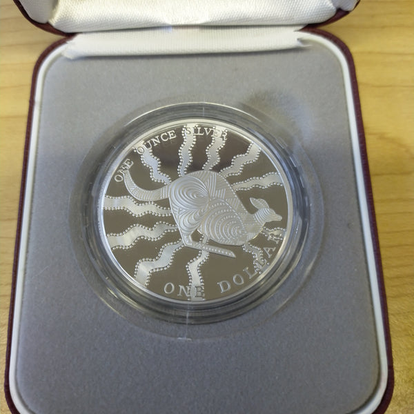 Australia 2002 Royal Australian Mint  $1 Kangaroo Silver Proof Coin