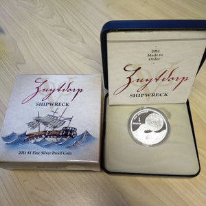 Australia 2011 Royal Australian Mint $1 Zuytdorp Shipwreck Silver Proof Coin