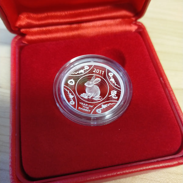 2011 $1 Lunar New Year of the Rabbit Fine Silver Proof Coin