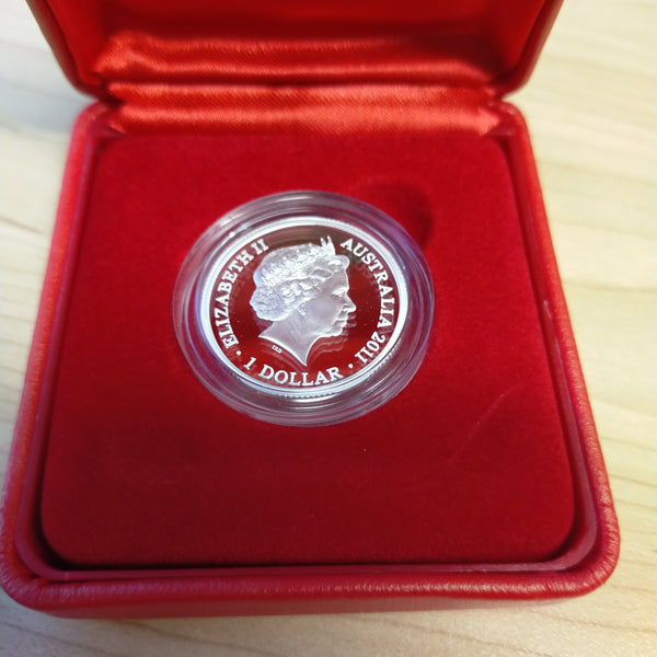 2011 $1 Lunar New Year of the Rabbit Fine Silver Proof Coin