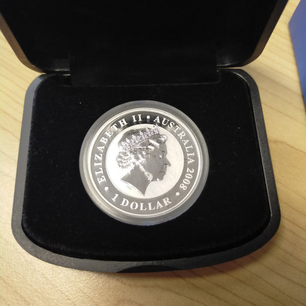 Australia 2008 Perth Mint Australian Koala Gilded Coin 1oz $1 Silver Proof Coin