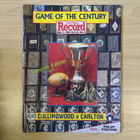 1992 May 7 Game Of The Century Carlton v Collingwood Football Record
