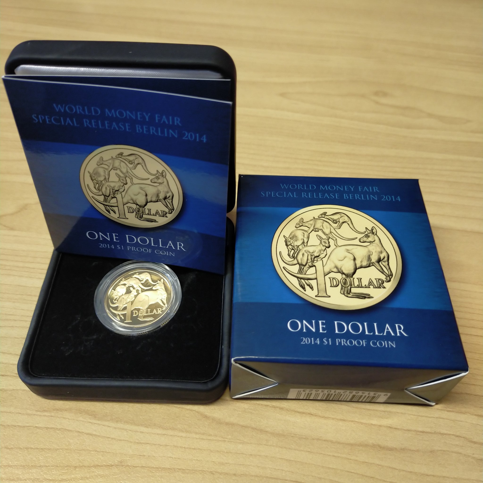 Australia 2014 Royal Australian Mint World Money Fair Special Release $1 Proof Coin