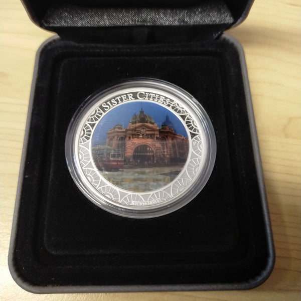 Australia 2013 Perth Mint Sister Cities ANDA Special Release 1oz $1 Proof Silver Coin