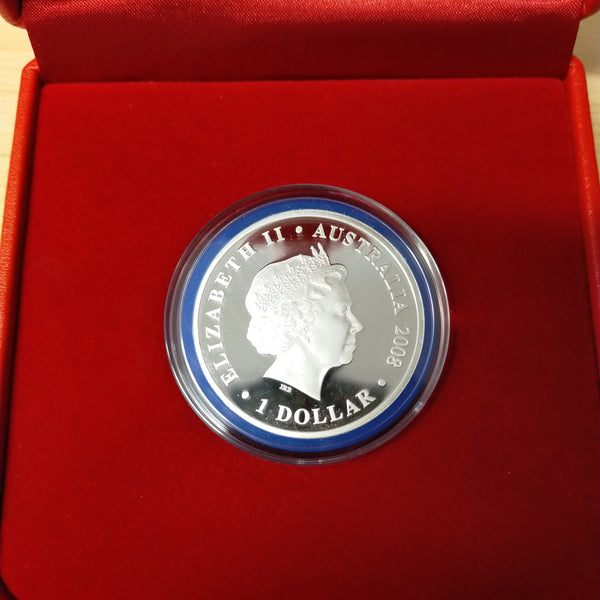 Australia 2008 Perth Mint Australian Olympic Team 1oz $1 Proof Silver Coin