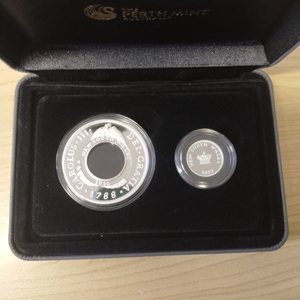 Australia 2013 Perth Mint 200th Anniversary Holey Dollar and Dump 1oz Proof Silver Coin Set