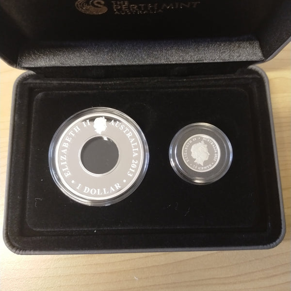 Australia 2013 Perth Mint 200th Anniversary Holey Dollar and Dump 1oz Proof Silver Coin Set